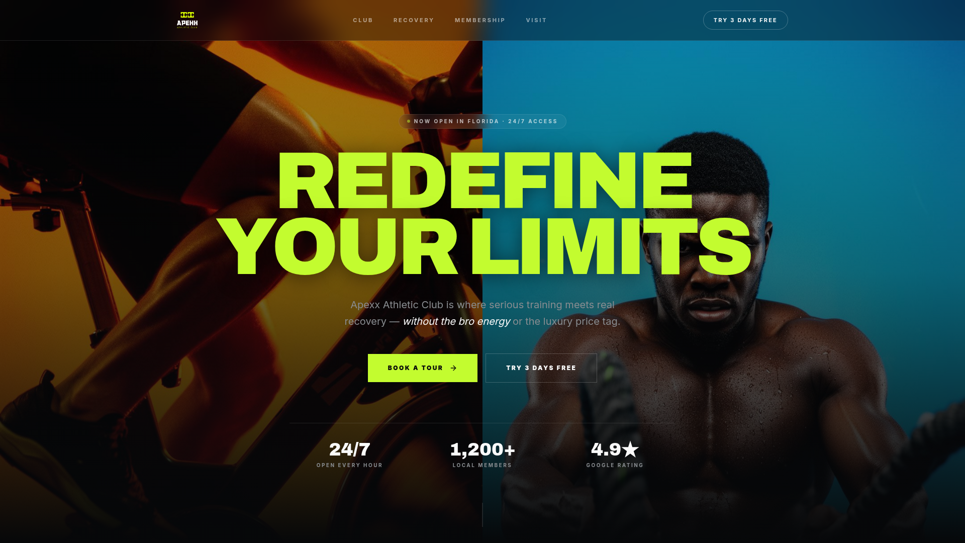 APEX ATHLETIC CENTER website preview